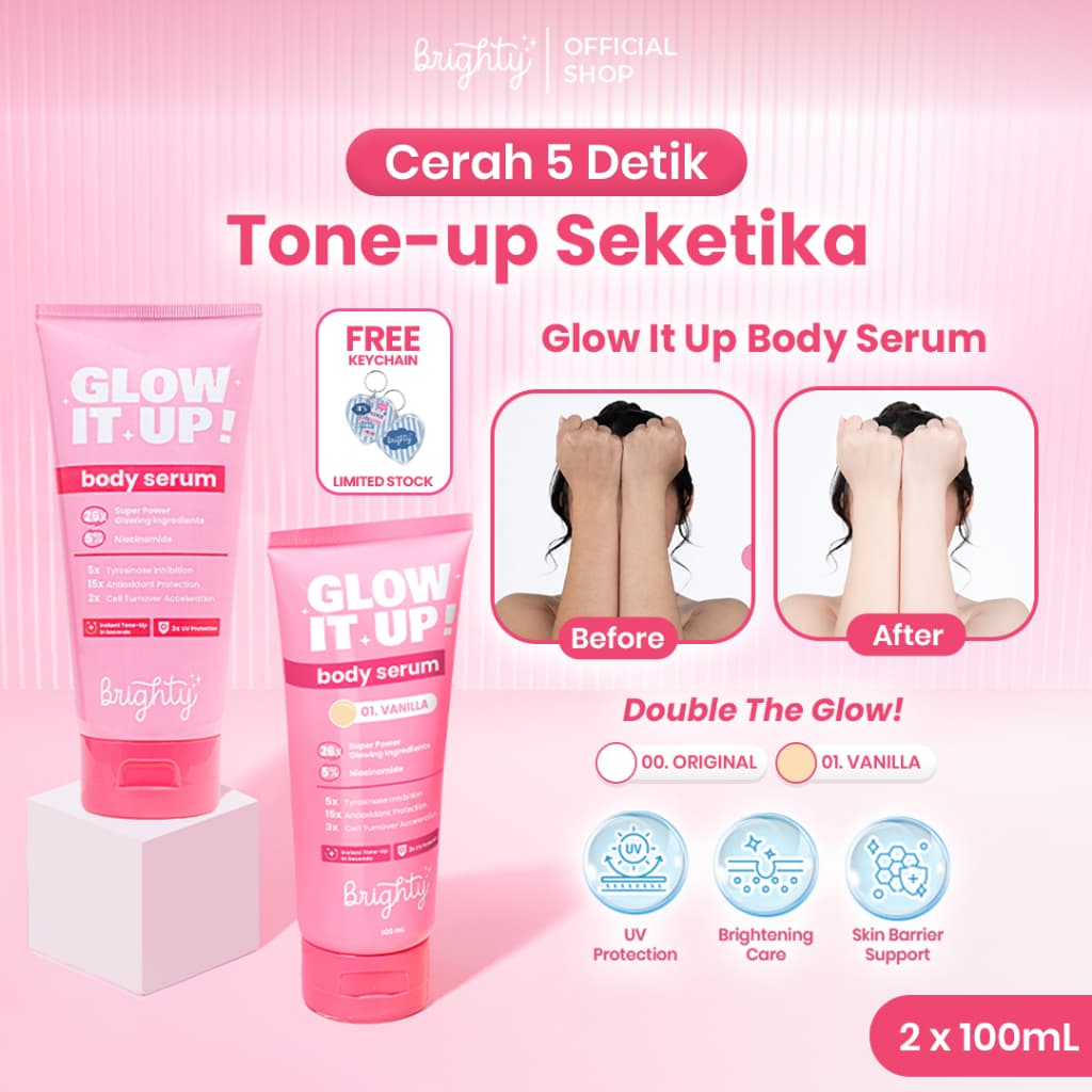 Brighty Glow It Up Body Serum 100ml Original + Glow It Up Body Serum Shades 01. Vanilla 100ml