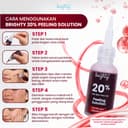 Brighty 20% AHA BHA PHA LHA Peeling Solution Pencerah Kulit Exfoliasi Peeling Serum Pembersih Komedo Serum Komedo Serum Pencerah Serum Pemutih Serum Bekas Jerawat Serum Acne Pelembab Wajah Essence Pencerah Scrub Exfoliasi Sudah BPOM Halal Chemical Peeling thumbnail 5