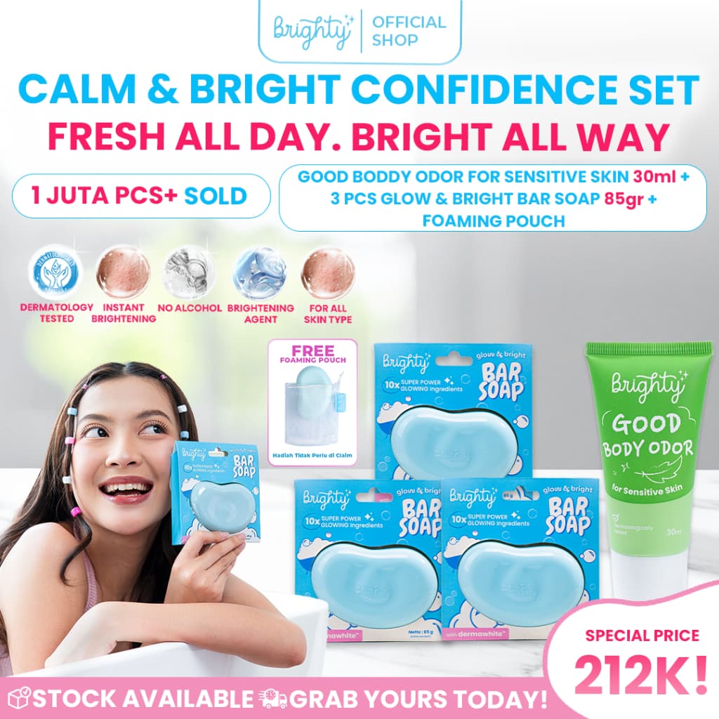 Brighty Glow & Bright Bar Soap X Good Body Odor For Sensitive Skin