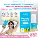 Brighty Hair Removal Waxing Strip Kit X AHA Hero Exfoliating Liquid thumbnail 1
