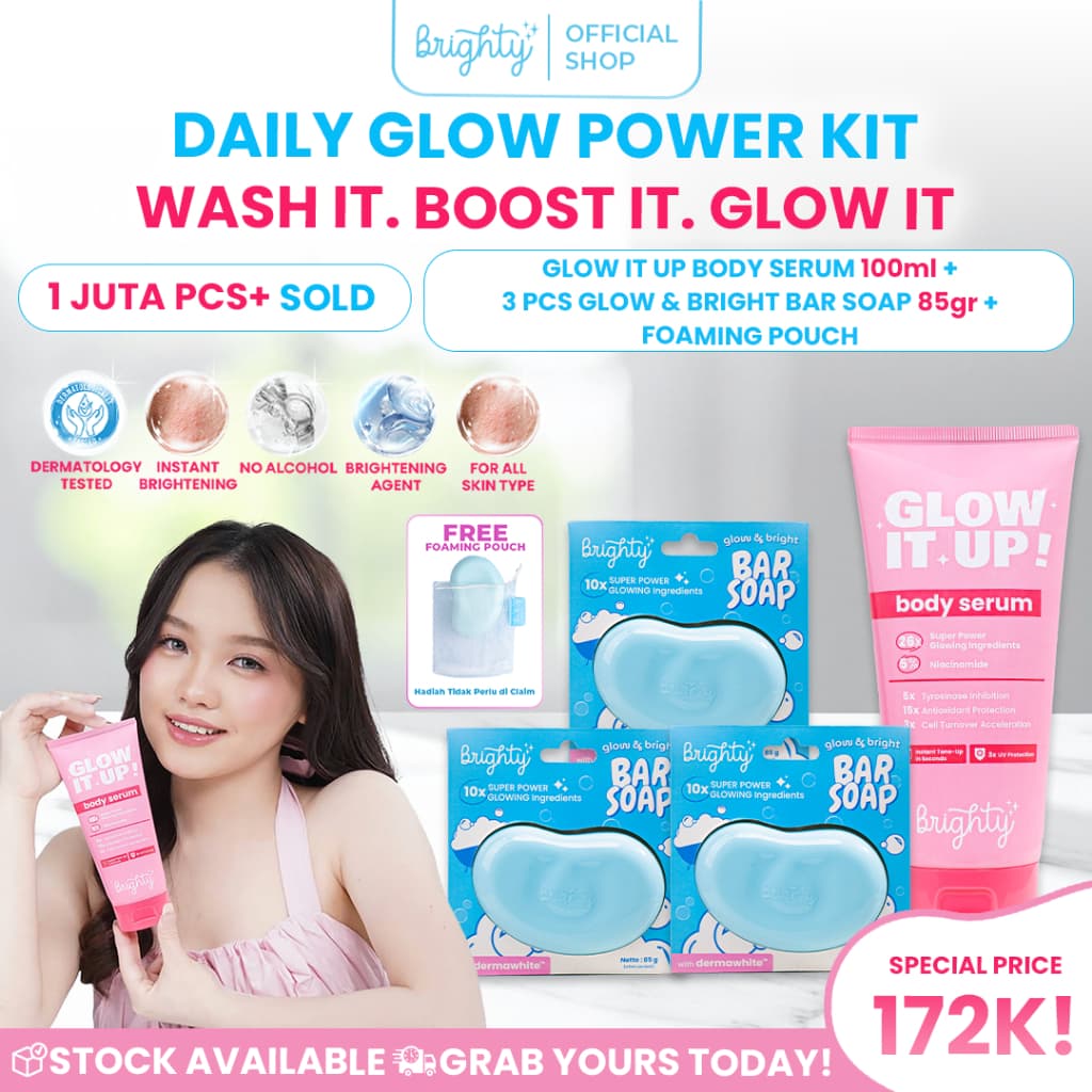 Brighty Glow & Bright Bar Soap X Glow It Up Body Serum 100ml