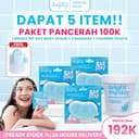 3 Pcs Brighty Glow & Bright Bar Soap X Bright My Day  Pomegranate Body Scrub  5x Powerful Brightening 6x Hydrations Pomegranate thumbnail 1