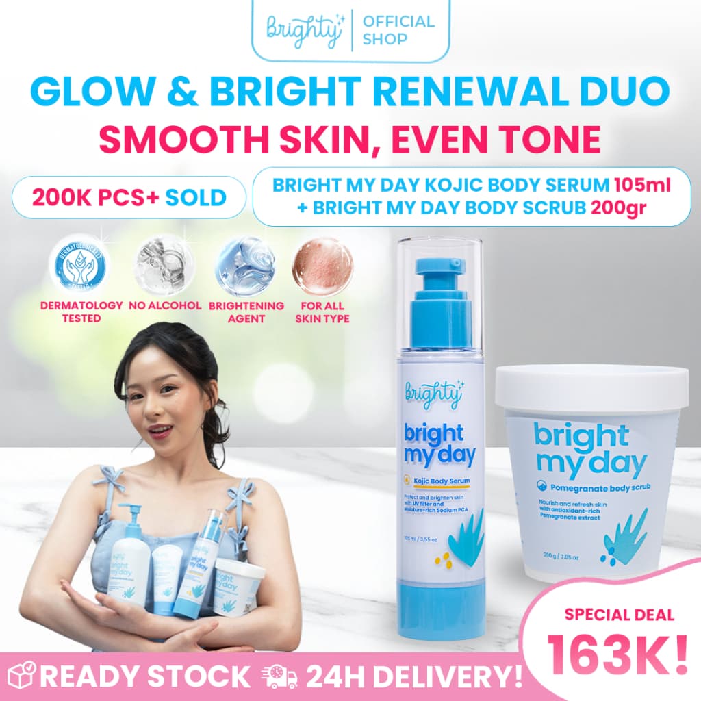 Brighty Bright My Day  Pomegranate Body Scrub X Bright My Day Kojic Body Serum scrub