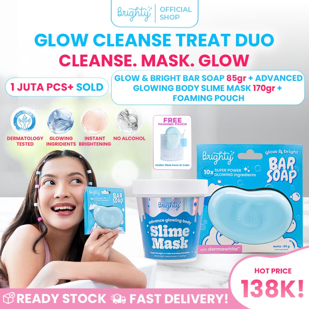 Brighty Advanced Glowing Body Slime Mask X Glow & Bright Bar Soap