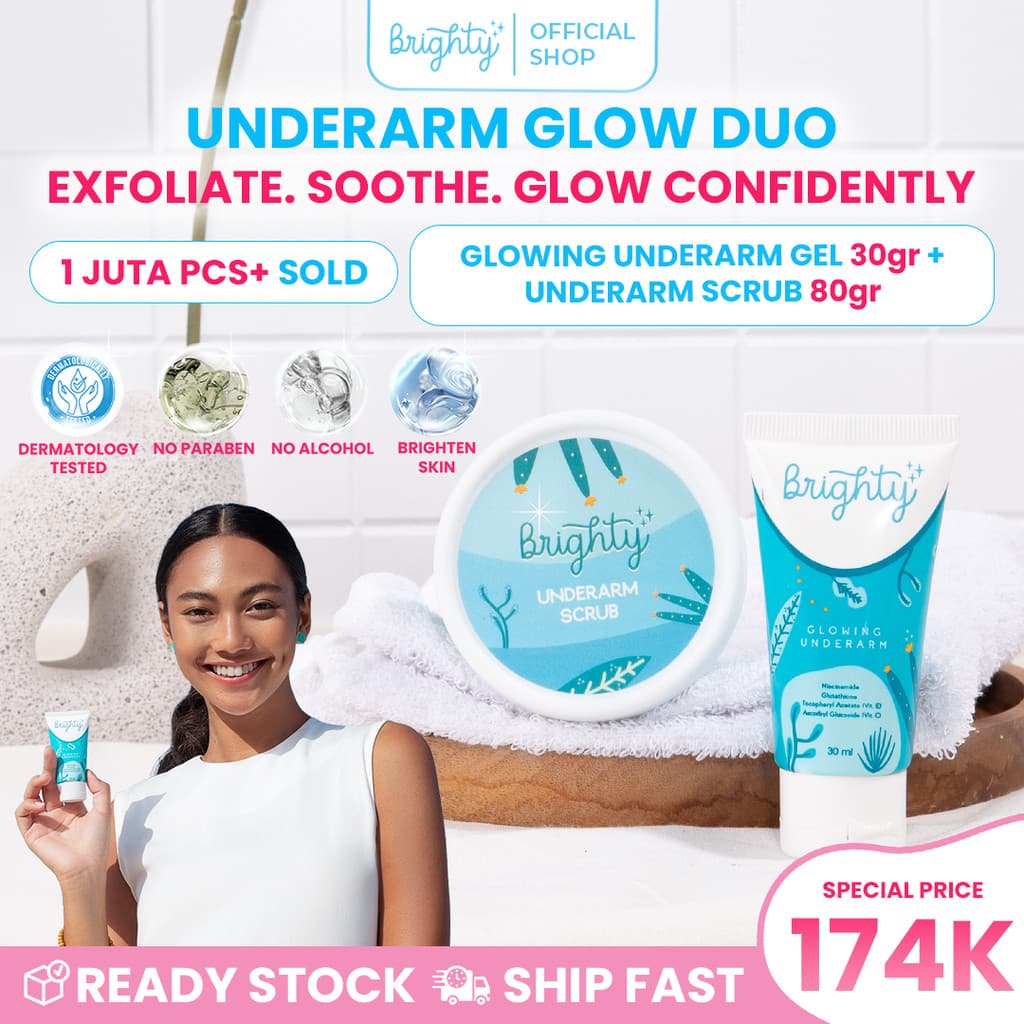Brighty Glowing Underarm Cream X Glowing Underarm Scrub (Limited Package Brighty)