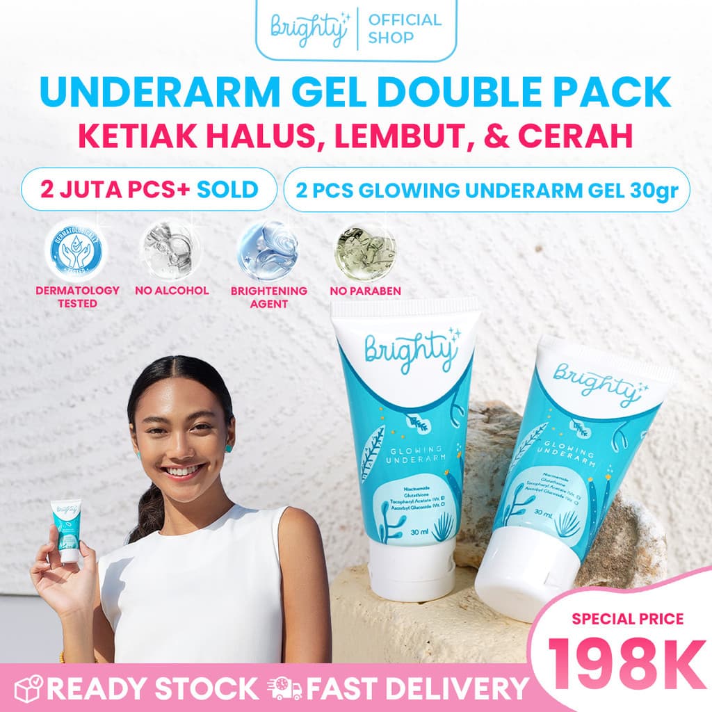 [Bundle Glowing] Brighty Glowing Underarm Cream 2 Pcs