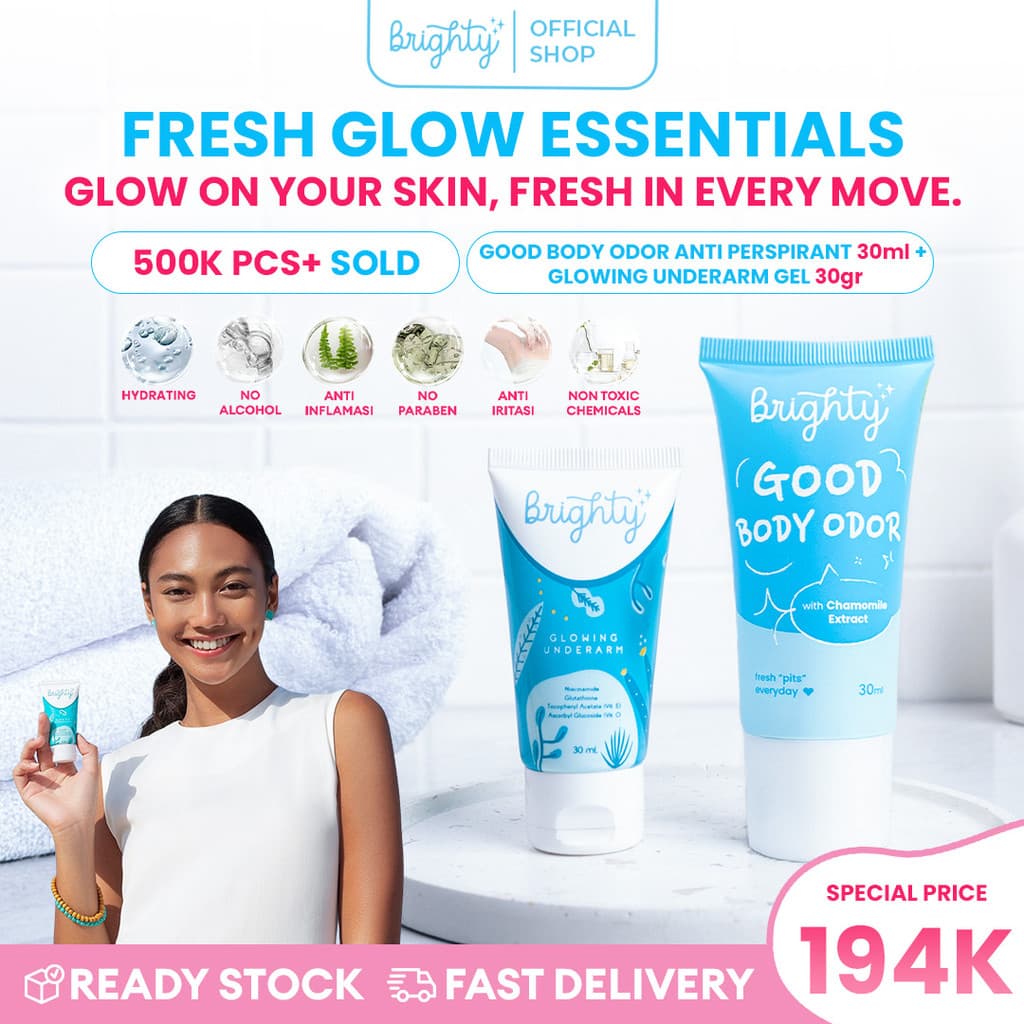 Brighty Good Body Odor X Glowing Underarm Cream Paket Pemutih Ketiak