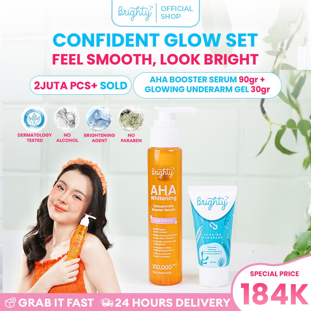 [BUNDLE] Brighty AHA Whitening Concentrate Booster Serum X Brighty Glowing Underarm Cream
