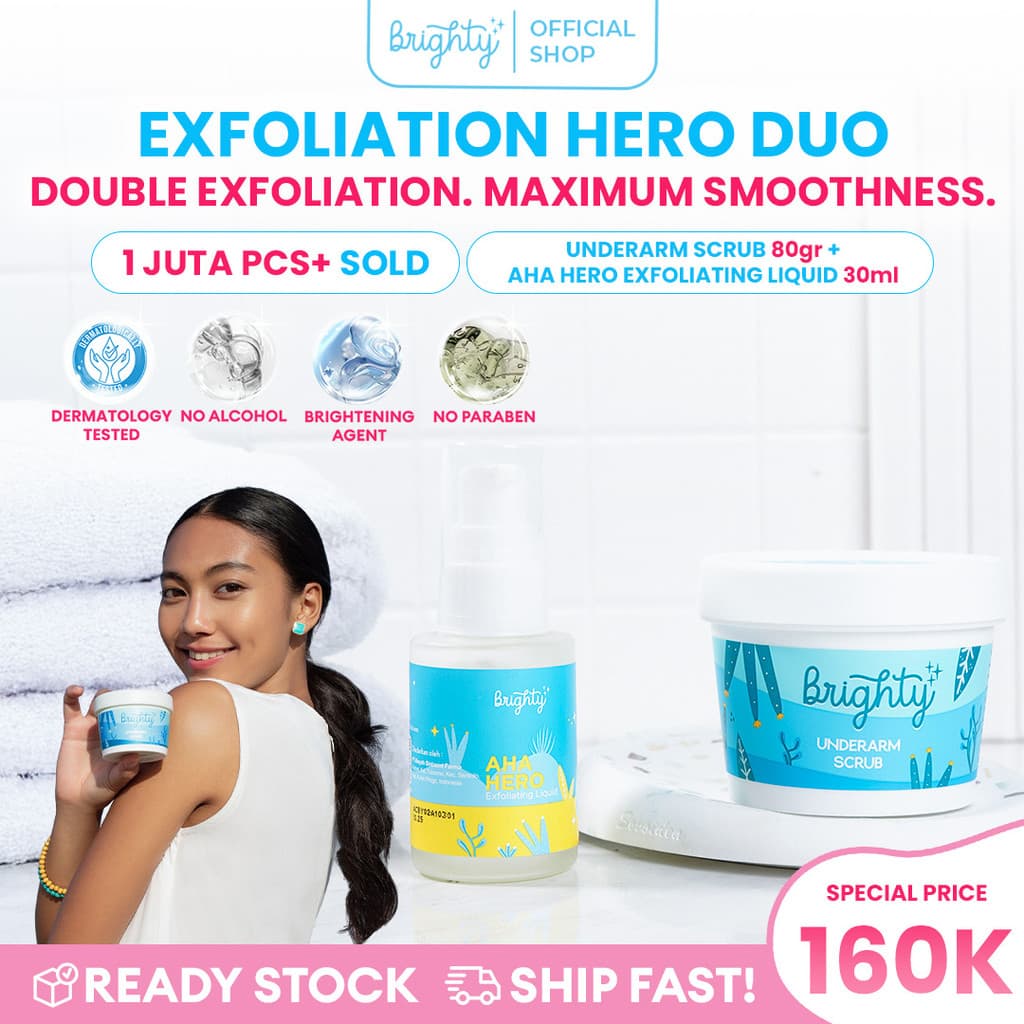 Brighty AHA Hero Exfoliating Liquid X Glowing Underarm Scrub